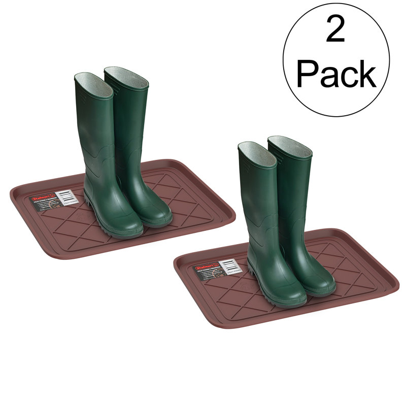 Tapis de chaussures toutes saisons - Tapis en plastique résistant à l'eau et à motif de losanges - Paillassons d'intérieur ou d'extérieur pour une utilisation toutes saisons par Stalwart