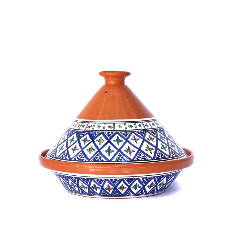 Tajine marocain Kamsah, Bleu, 8 pintes