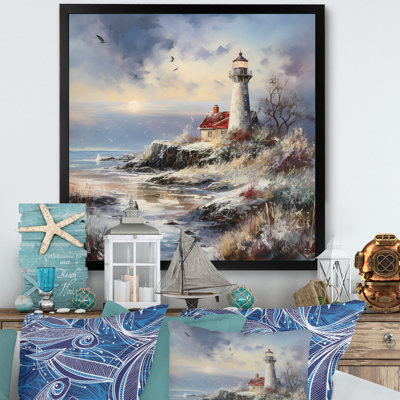 Charme de phare côtier en hiver