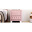 Élégante table de chevet rose avec 2 tiroirs à poignées en cristal, velours à boutons pour décor de chambre à coucher, poignées et tiroirs de table de chevet, pièce