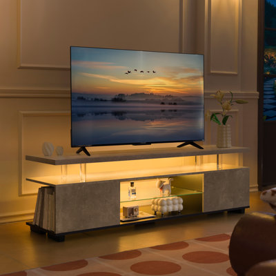 Unfinished TV Stand for TVs up to 60" with Fireplace Included