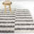 Leopoldo Cream Striped Modern Area Rug-1409674932