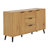 Sideboard Buffet Cabinet With Storage, Wood Coffee Bar Cabinet, 47.2" Kitchen Cabinet With 3 Drawers & 2 Doors, Kitchen Buffet Cabinet Cupboard Natural Wood Color