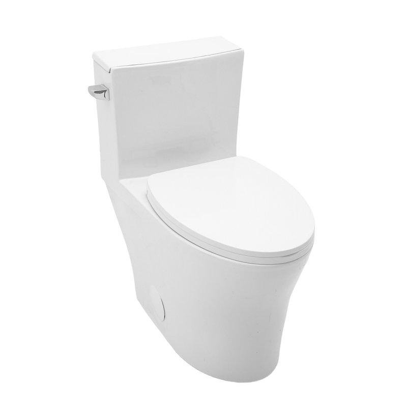 1.28 GPF Elongated Comfort Height One-Piece Toilet Floor Mounted (Soft Closing Seat Included)