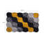 Tapis de bain antibactérien 100% polyester, 27,6 po x 47,2 po | Dessous antidérapant, facile d'entretien | Jaune, anthracite et gris | Lavable à la machine, passer l'aspirateur | Idéal pour la sécurité et le confort de la salle de bain-927161156