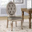 Chaises d'appoint à dossier capitonné Keplinger gris et argent antique