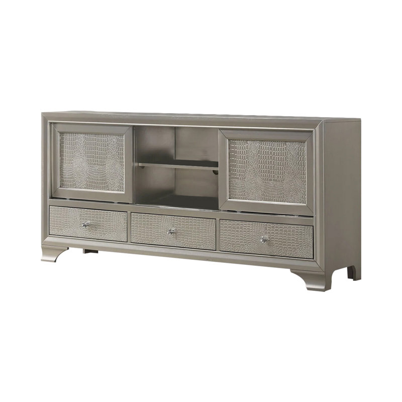 Rily TV Stand for TVs up to 75", Champagne Gray