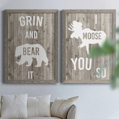 Lodge Pun III - ensemble de 2 reproductions d'art textuel sur toile