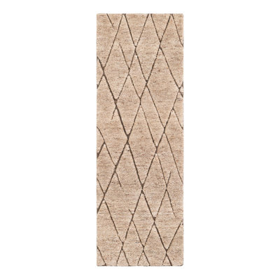 Tureka Hand Knotted Wool Geometric Area Rug 