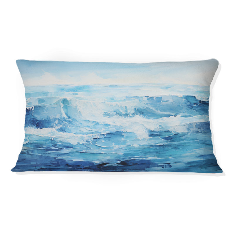 Ocean Sapphire Infinity III - Ocean Printed Throw Pillow