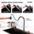 Waterfall Kitchen Sink, Stainless Steel Single Bowl In Black, Multifunctional Workstation With Flying-Rain Faucet And Cutting Board, Stainless Steel Single Bowl Sink