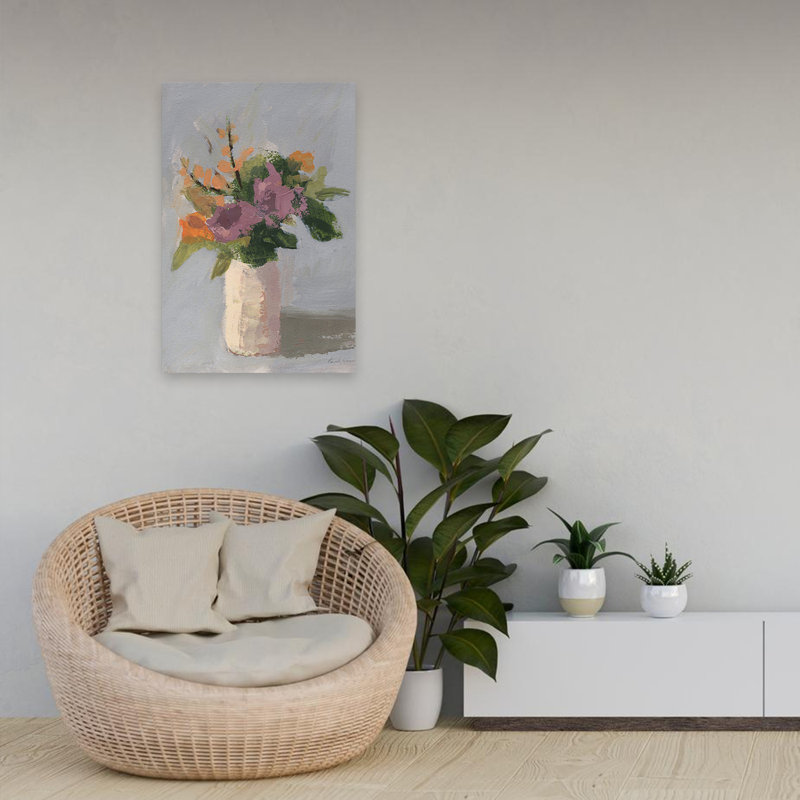 Contemporain et floral d'automne champêtre, H 24 po x l 16 po