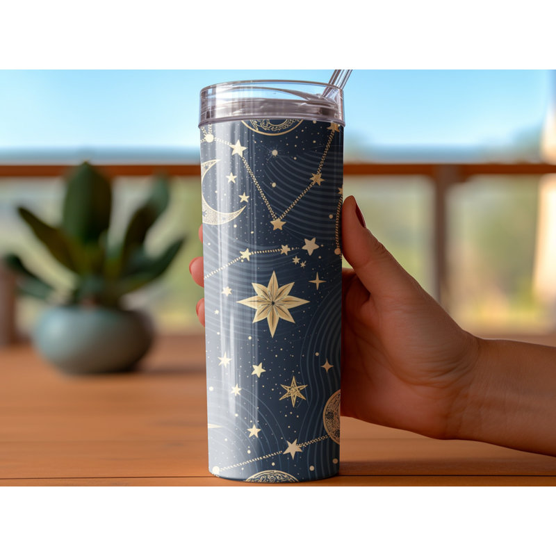 Choose Handmade Tumblers 591ml Vacuum Insulated Stainless Steel (18/8) Travel Tumbler with Straw