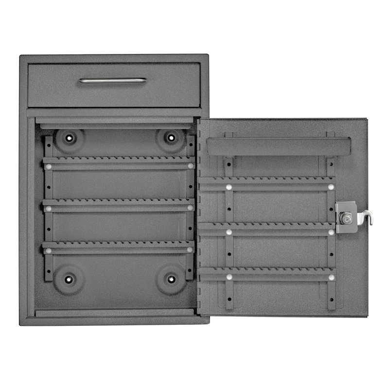 Key Boss Security Cabinet Drop Box with Lock, Granite