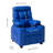 Kids Reclining Chair, Toddler Recliner with 2 Cup Holders and 4 Pockets, 107° to 126° Adjustable Back, Easy-to-Clean PU Leather Recliner Couch with Footrest, for Boys, Girls & Children (Blue)-1231316510