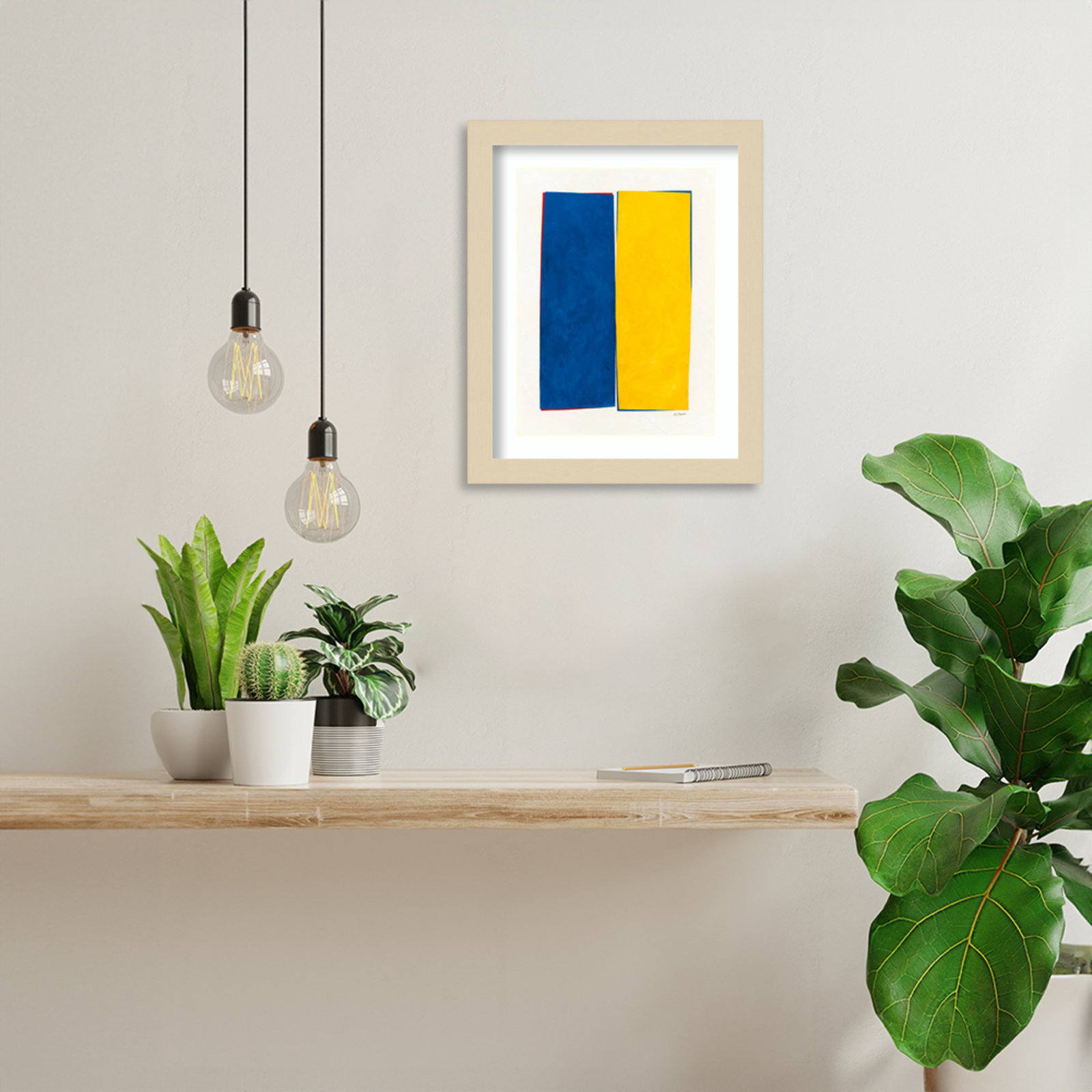 Monolithic I Print, Brown Framed, 13" H x 11" W