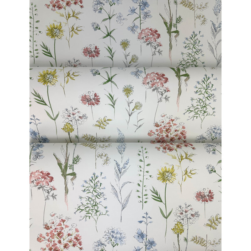 Papier peint Bergamot Wildflower, Rouge