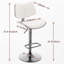 Ensemble de 2 tabourets de bar réglables de style Mid-Century, chaises de bar pivotantes à 360 °-131584285
