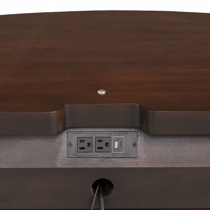 Table de chevet 1pc de style traditionnel