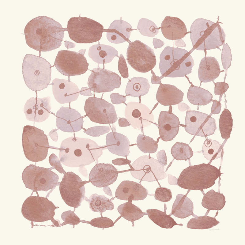 Mid Century IV Blush by Cheryl Warrick - Wrapped Canvas Painting, 91cm H x 91cm W