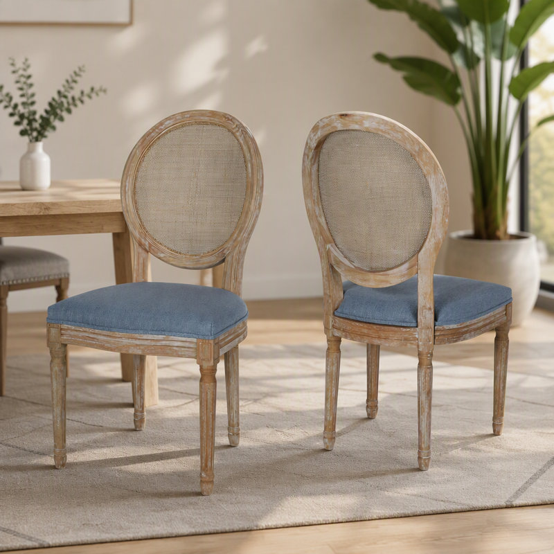 Chaise de salle à manger, Bleu clair, Bleu clair