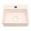 13.6x11.6 Inch White Ceramic Rectangle Wall Mount Bathroom Sink with Single Faucet Hole