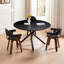Table basse de 46,82 po avec base en métal et table basse élégante et facile à installer avec finition moderne et pratique