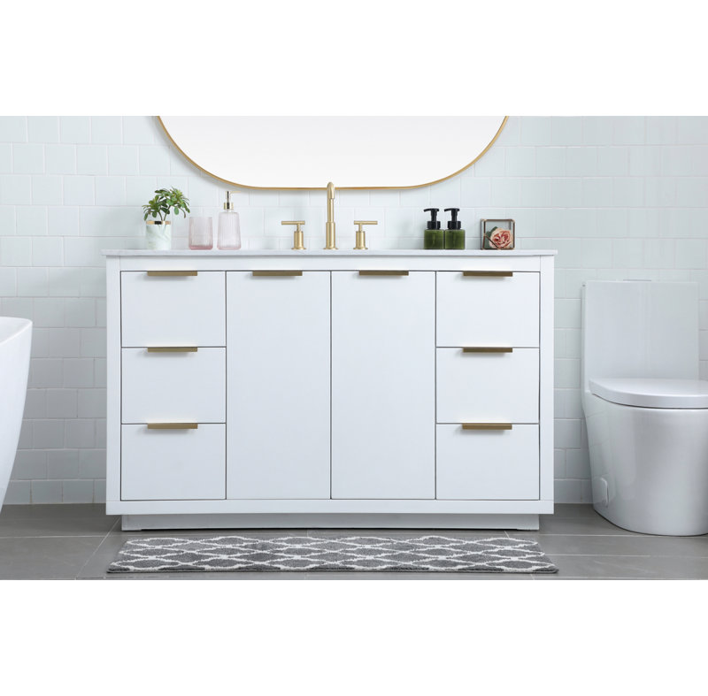 Ensemble de meuble-lavabo simple 54 po Broadlands, Blanc