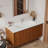 Retro minimalist bathroom cabinet