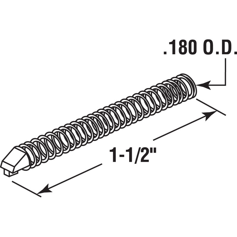 Prime-Line Slide Bolt Spring with Dog