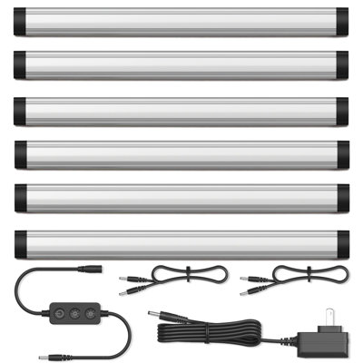 Sous-comptoir à DEL 12 po pour cuisine Inlight, blanc doux 3000K, paquet de 6, IN-0110-26-SN