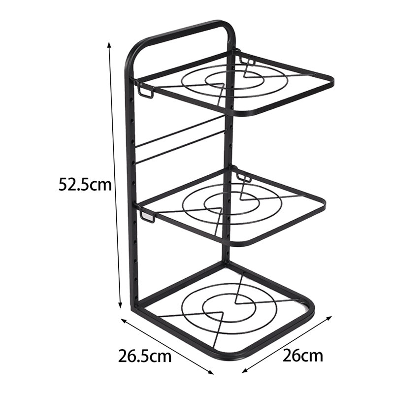 Steel Handcrafted Rectangle Countertop / Cabinet Pot Rack