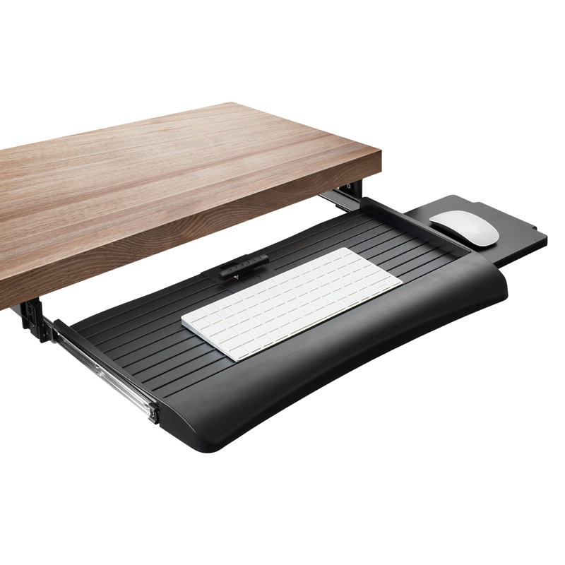 Mount-It! Keyboard Drawer Under Desk w/ Mouse Platform, Under-Counter Computer Keyboard Tray, 21 in.
