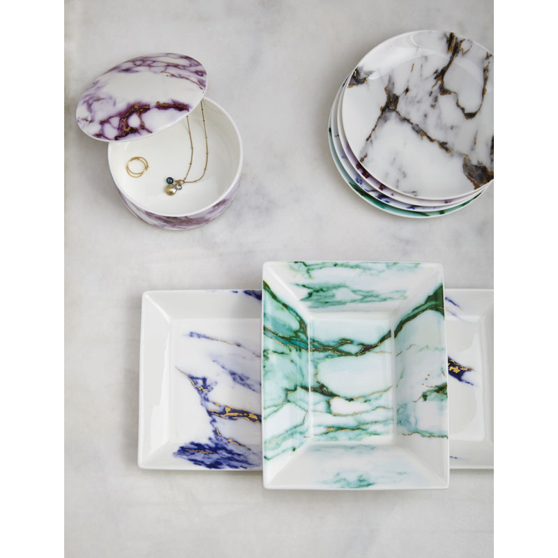 Marble Verde Bone China Trinket Dish