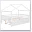 Wooden House Bed With Trundle-114668450