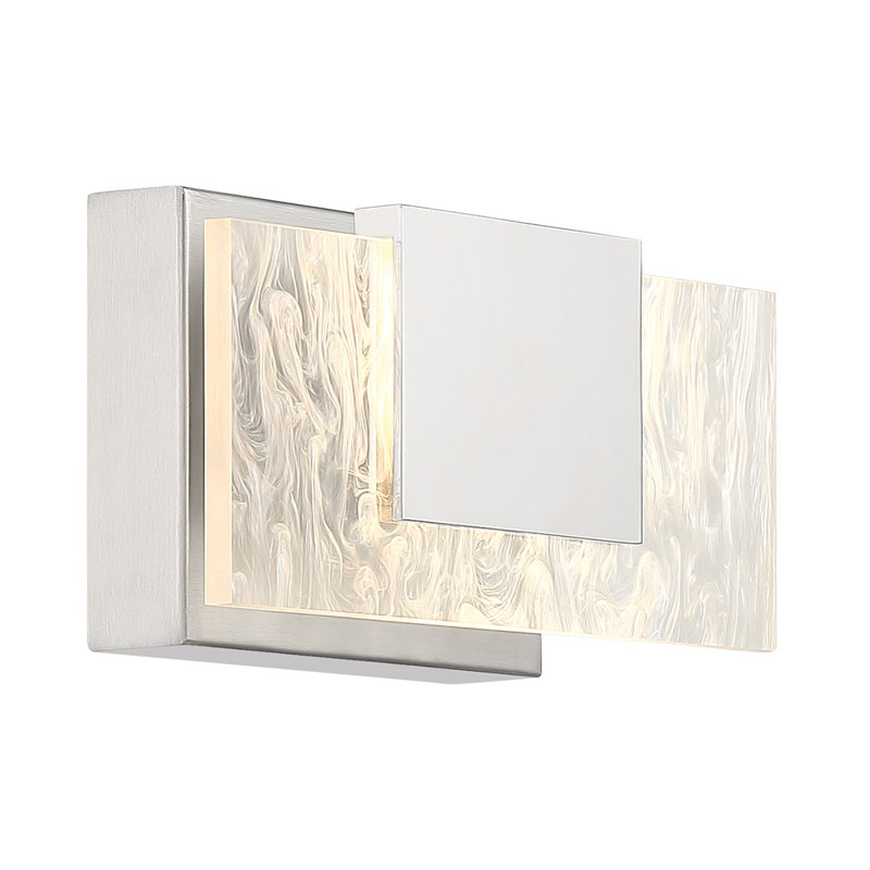 Meuble-lavabo 1 lumière Kasha, Chrome / Nickel, Clair