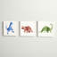 Dailene Dinosaurs, ensemble de 3 plaques décoratives encadrées