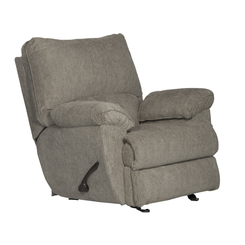 Elliot Upholstered Recliner, Gray 100% Polyester