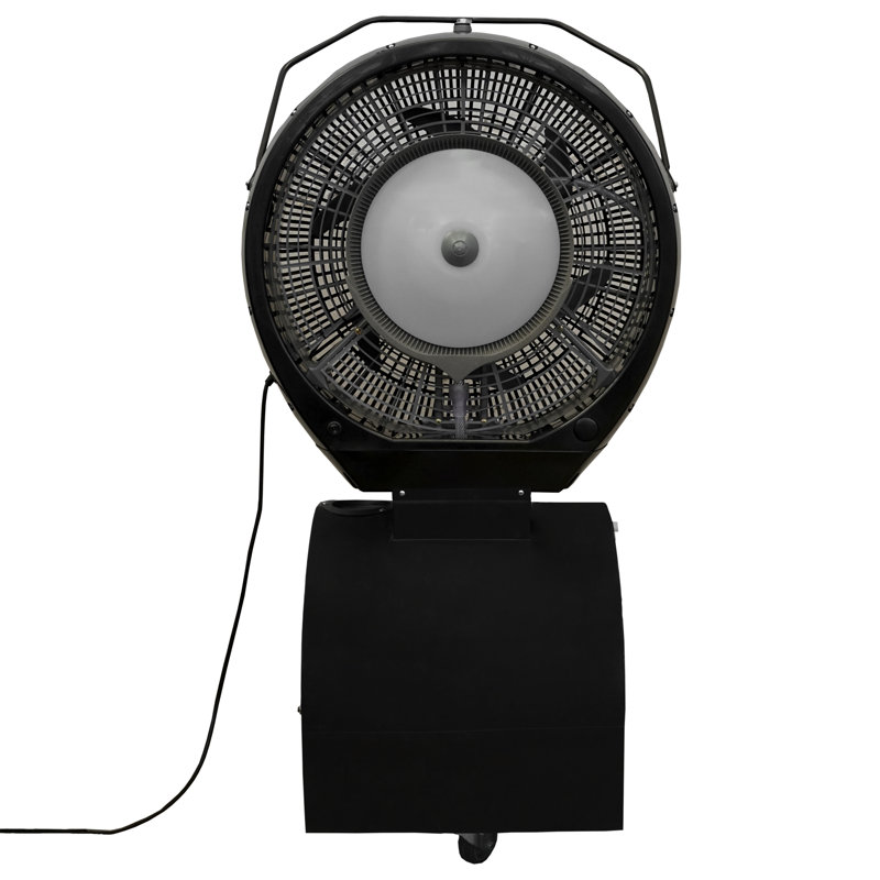 CYCLONE 48" Pedestal Reservoir 18 Gal Fan, Black