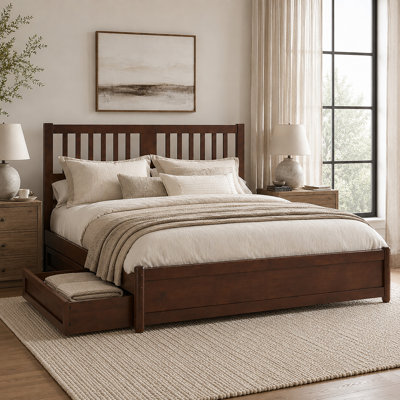 Graham Wood Storage Platform Bed