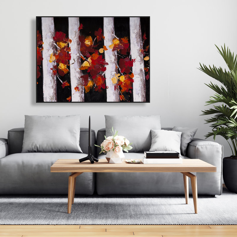 Art sur toile, "Trees and Fall Leaves"