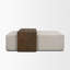 Table basse en tissu Trayden gris avec plateau coulissant brun 55,0 x 37,0 x 46,0 (cm)