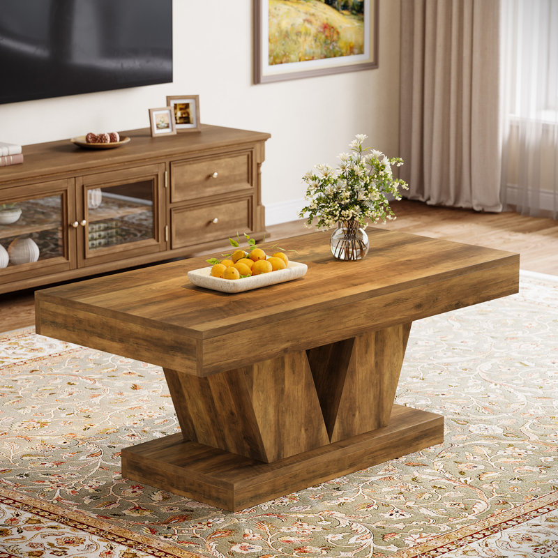 47 Inch Rectangular Coffee Table for Living Room