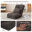 Floor Chair With Back Support For Adults Adjustable 14 Positions Video Game Chairs Foldable Floor Lounger With Pillow-378778028