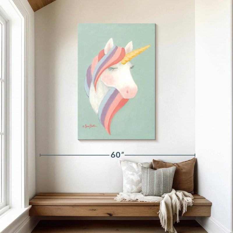 Licorne Brampt pastel, H 45 po x l 30 po