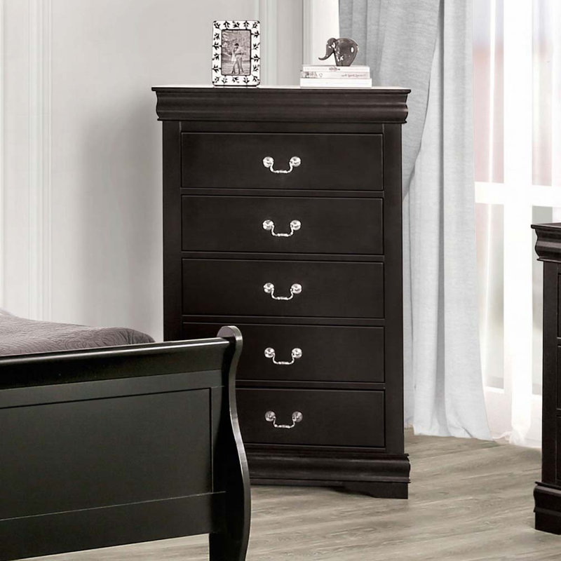 5 Drawer Dresser, Black
