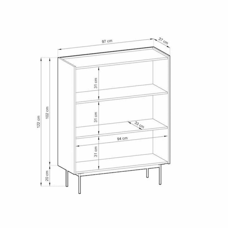 Bisso 97cm Sideboard, Red