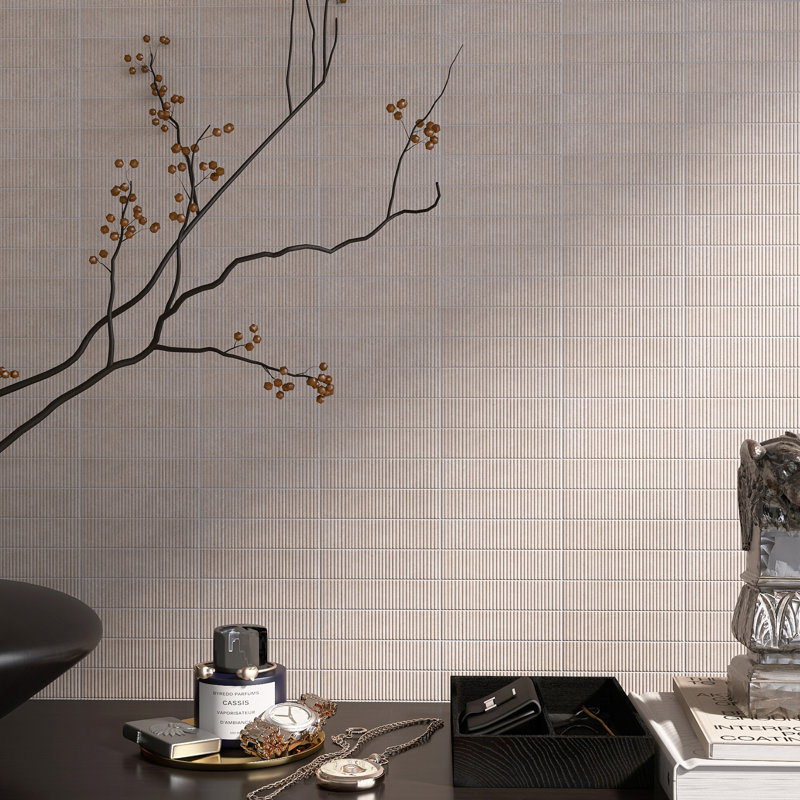 Carrelage mural en céramique mat 2,96 po x 11,82 po Globe, Beige