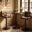 3 Piece Height-adjustable Pub Table And  Bar Stool Dining Set-116592375