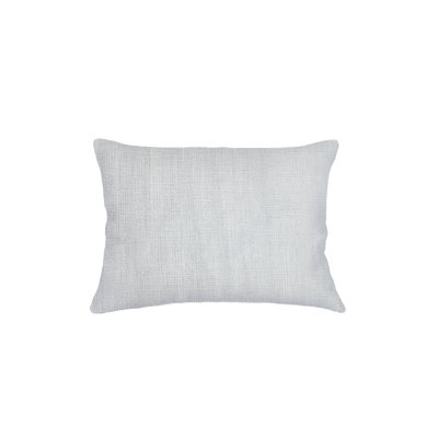 Oreiller en lin gris clair 14 x 20 avec garniture en duvet synthétique